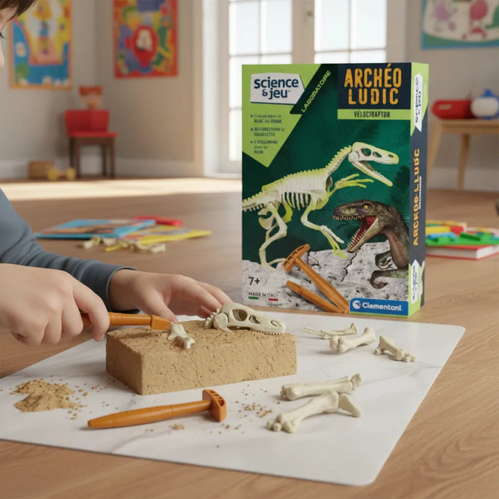 Experimento Fosil De Dinosaurio Velociraptor niños