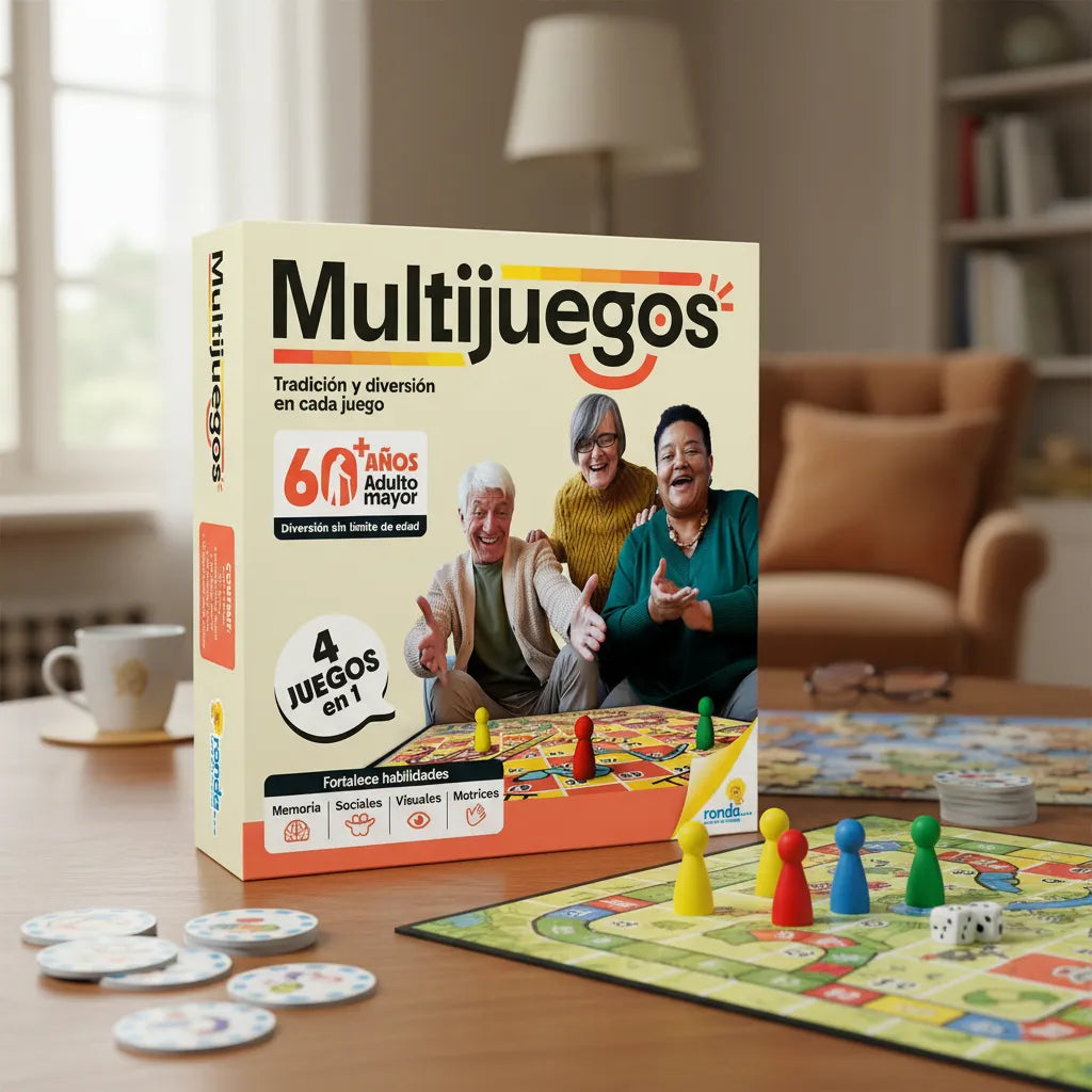 Juego De Mesa Multijuegos 4 En 1 Adultos Mayores