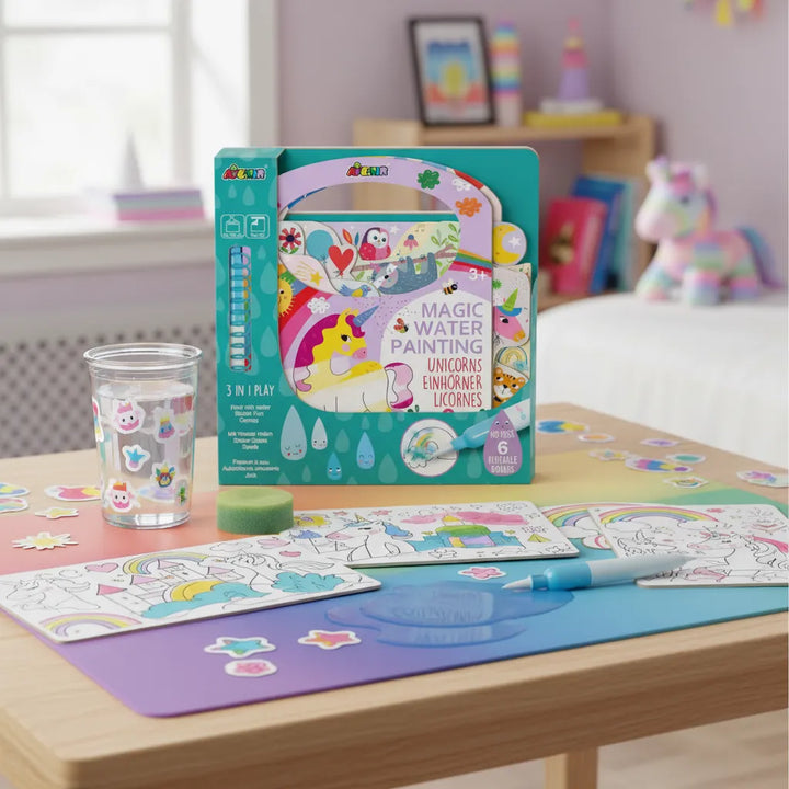 Libro Magico Para Pintar Con Agua Unicornios