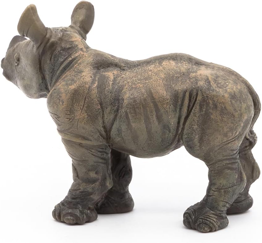 Figura  Cría De Rinoceronte Pintada A Mano papo
