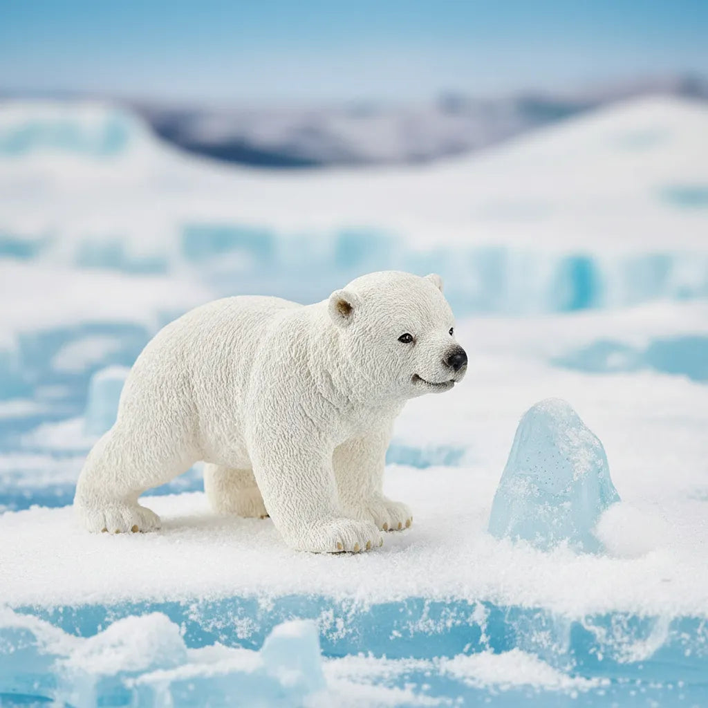 Figuras Cria Oso Polar Hecho A Mano Schleich