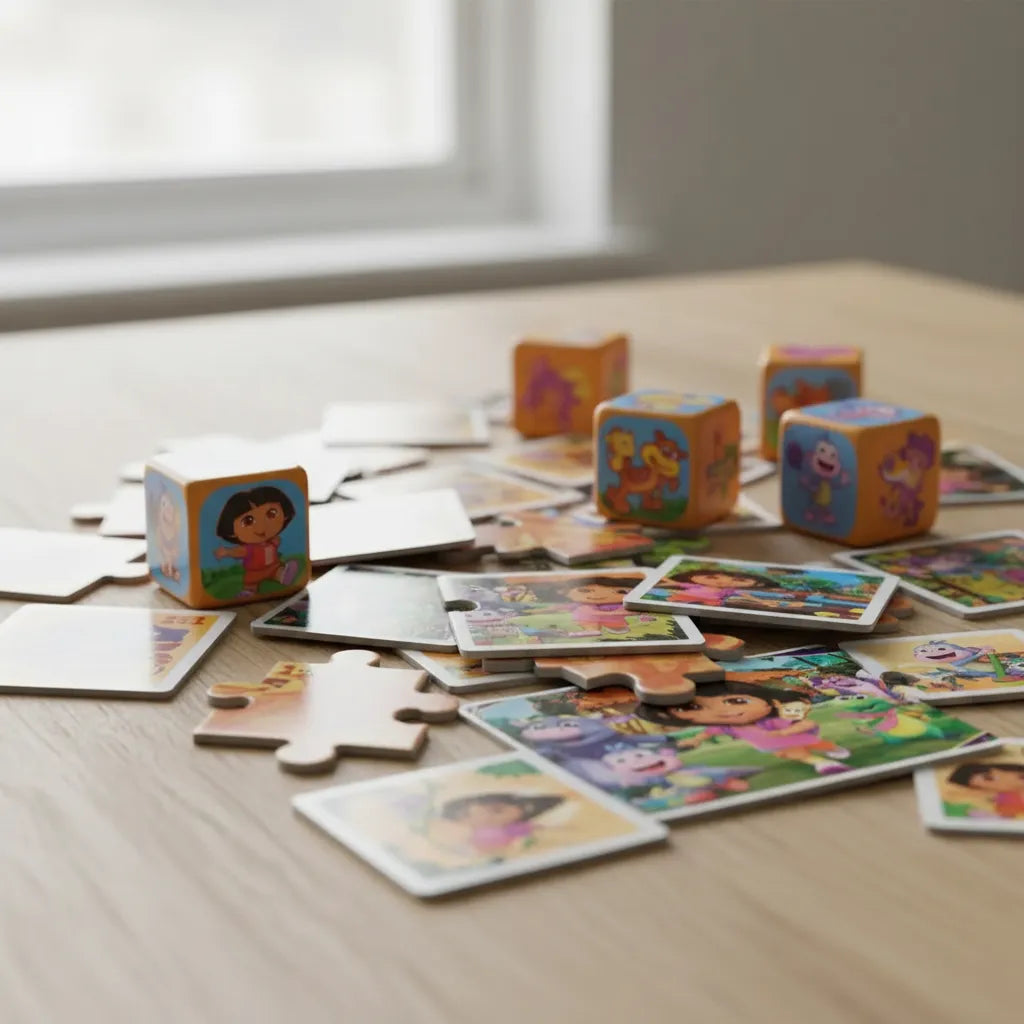 Juego 4 En 1 Dora La Exploradora Memoria Para Niños Niñas