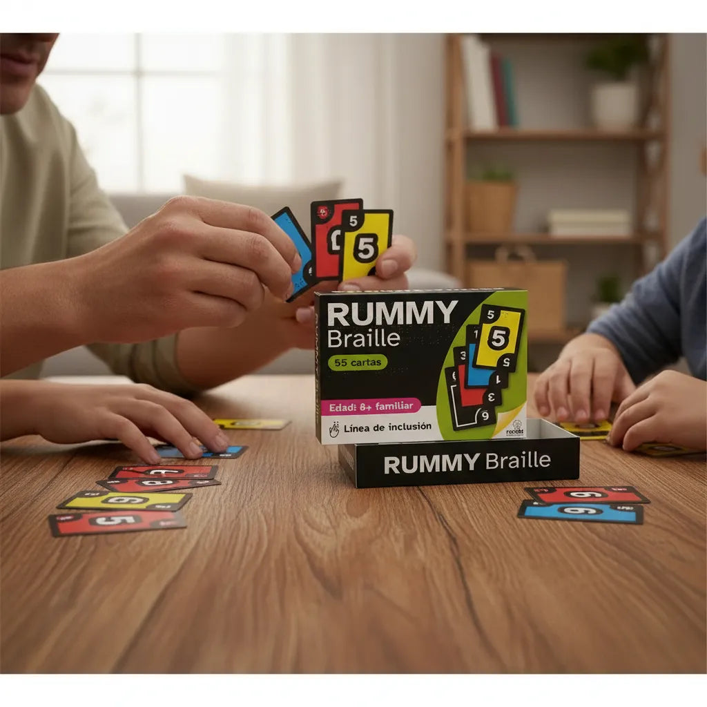 Juego De Cartas Rummy Braille Para Niños