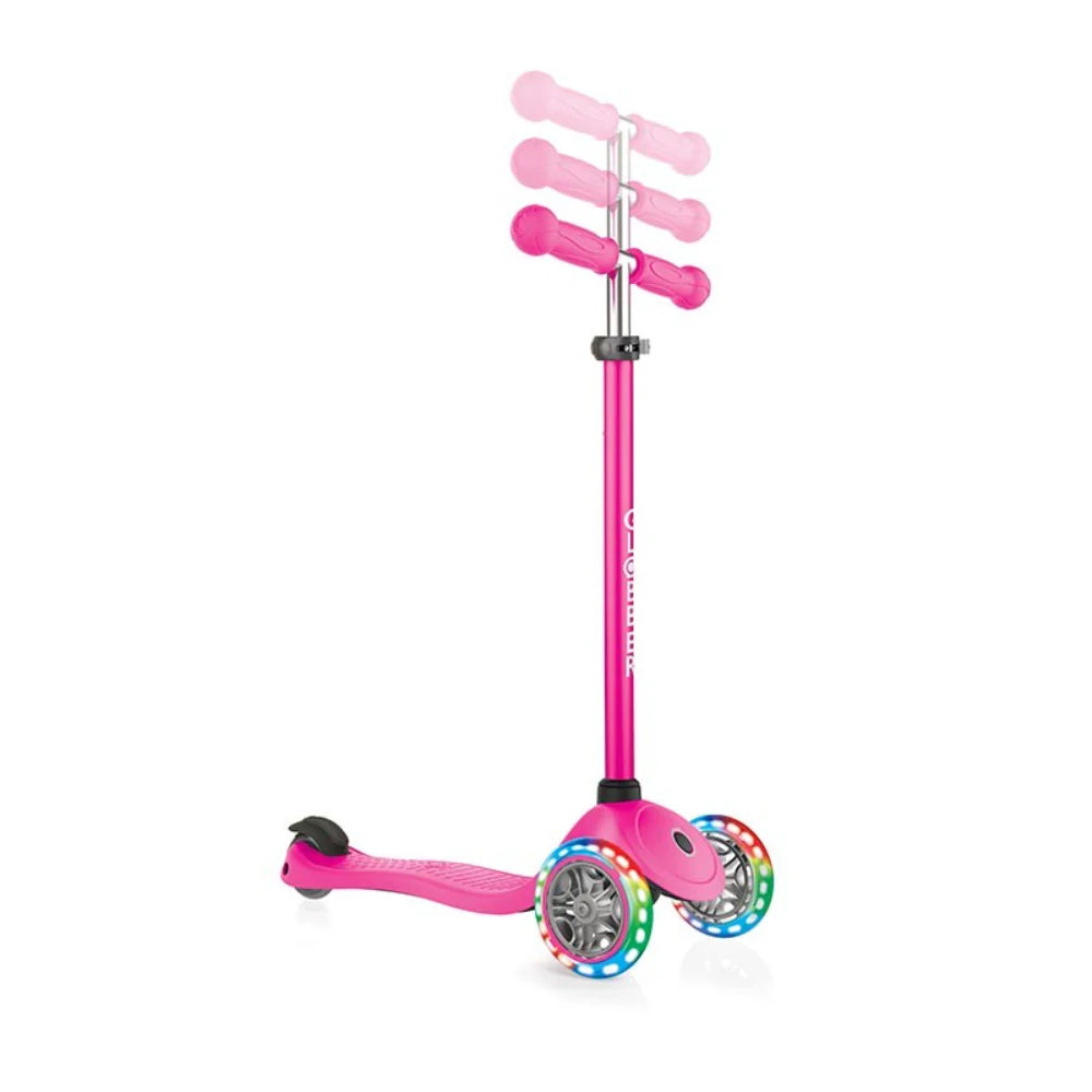 Patineta Con Luces Globber Primo rosado neon niñas