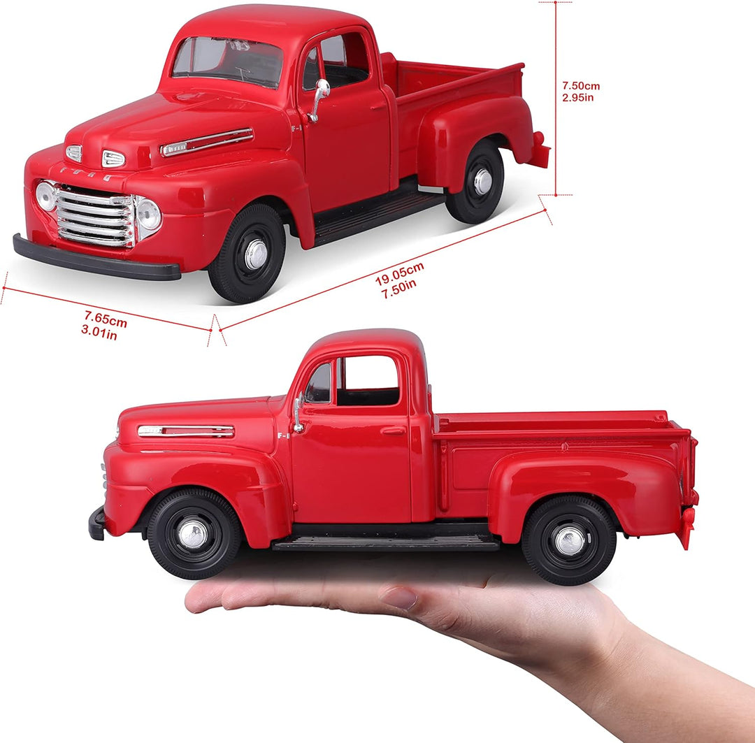 Carro Ensamblar 1:24 Al 1948 Ford F-1 Pick-up Rojo