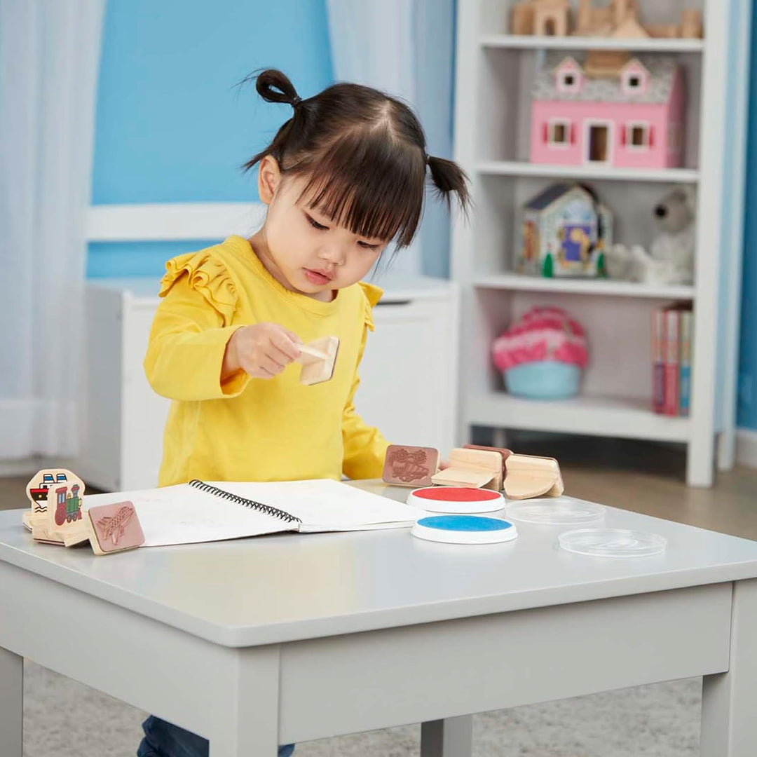 Set De Sellos De Madera Vehículos Para Niños