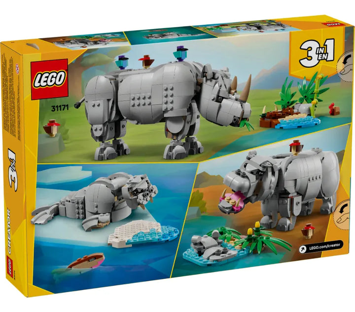 Juego Lego Creator 3 En 1 Rinoceronte