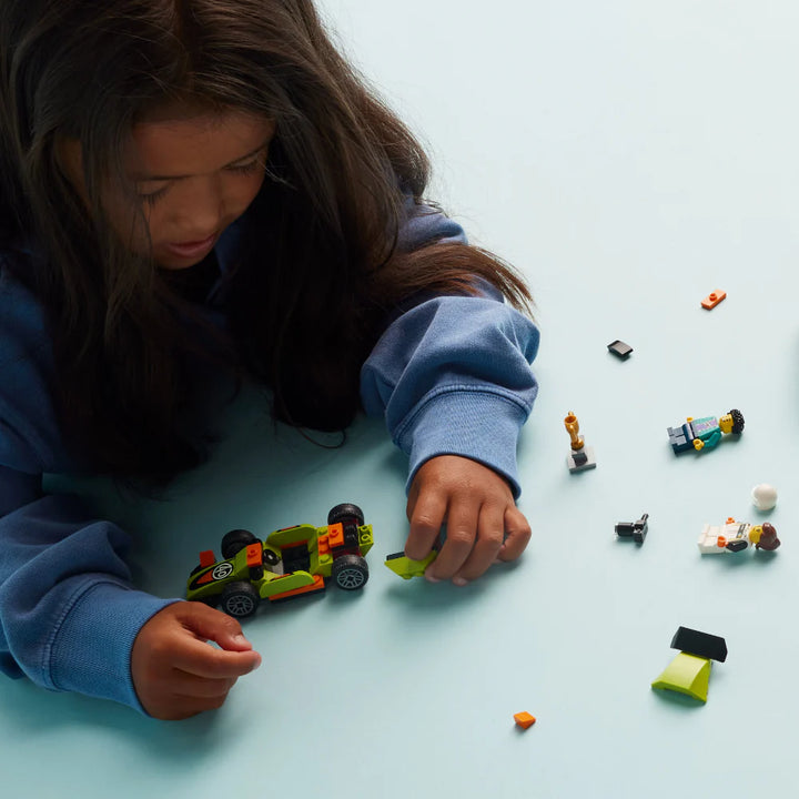 Lego Set Construcción Auto De Carrera 56 Piezas Niños