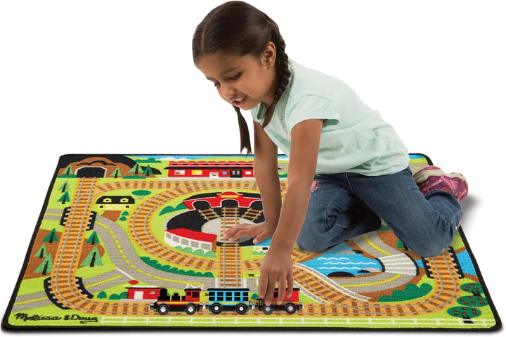 Juguete Divertida Alfombra Pista De Trenes Para Niños