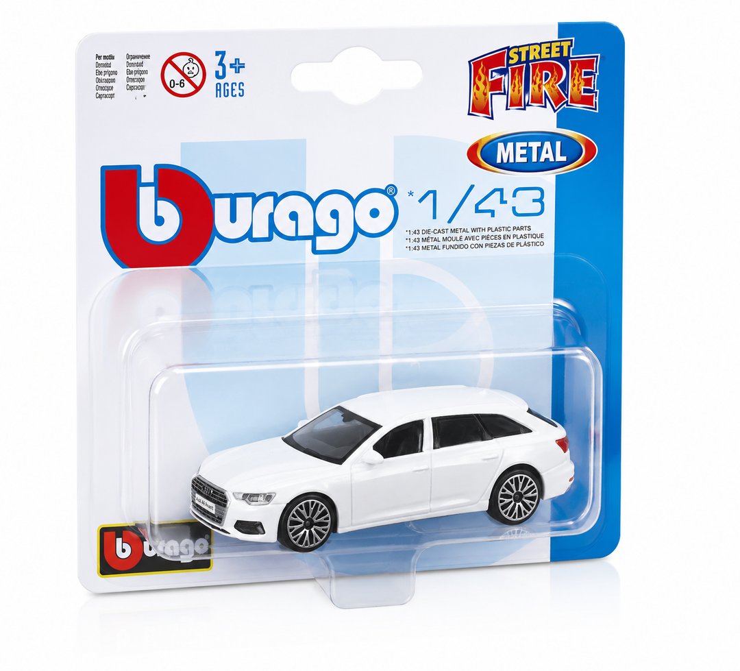Carro Coleccionable 1/43 Bburago Audi A6 Avant Blanco