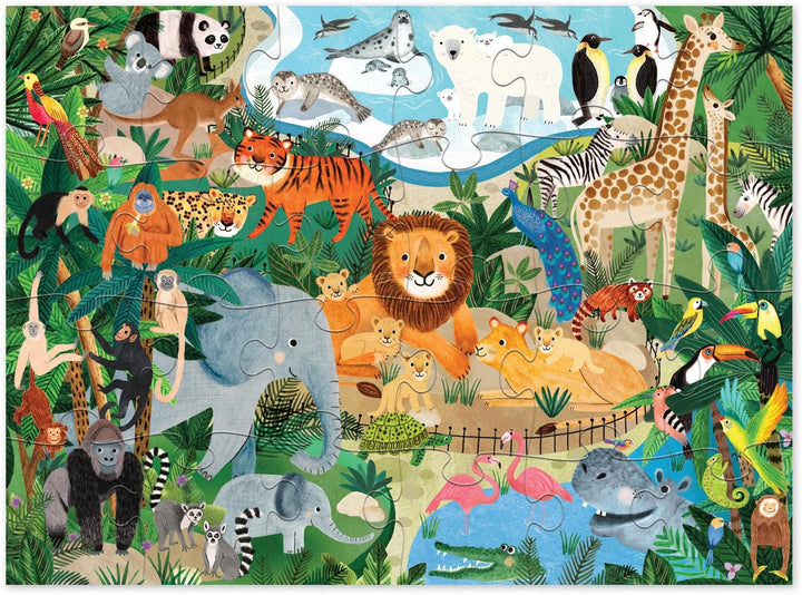 Rompecabezas Didáctico Zoológico 24 Piezas Para Niños
