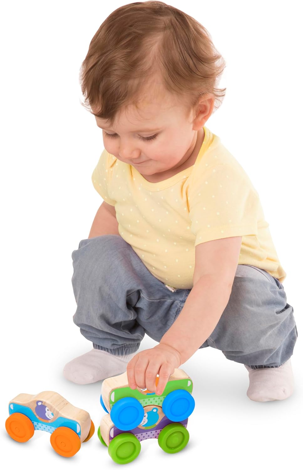Juguete Didáctico Carros Apilables madera Para Bebés