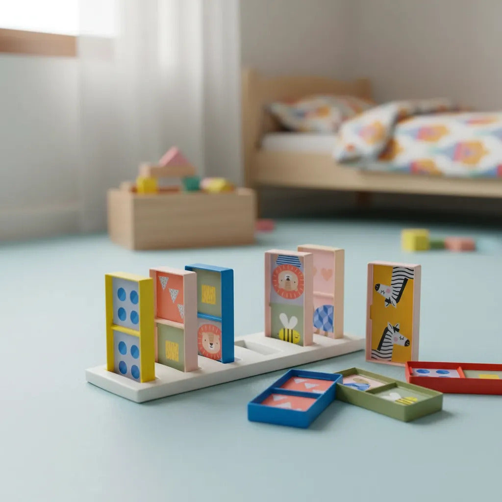 Juego Didáctico Dominó  De Doble Cara Para Niños