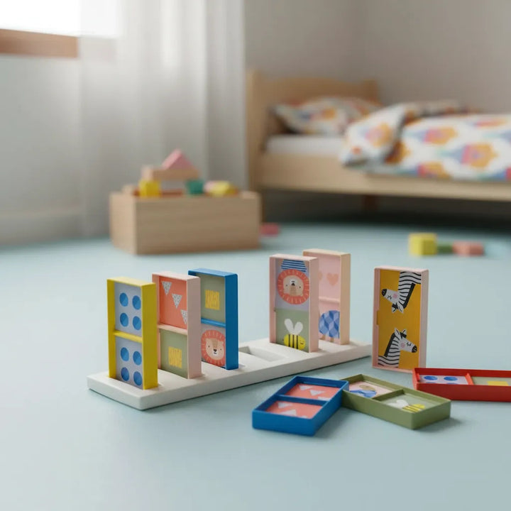 Juego Didáctico Dominó  De Doble Cara Para Niños