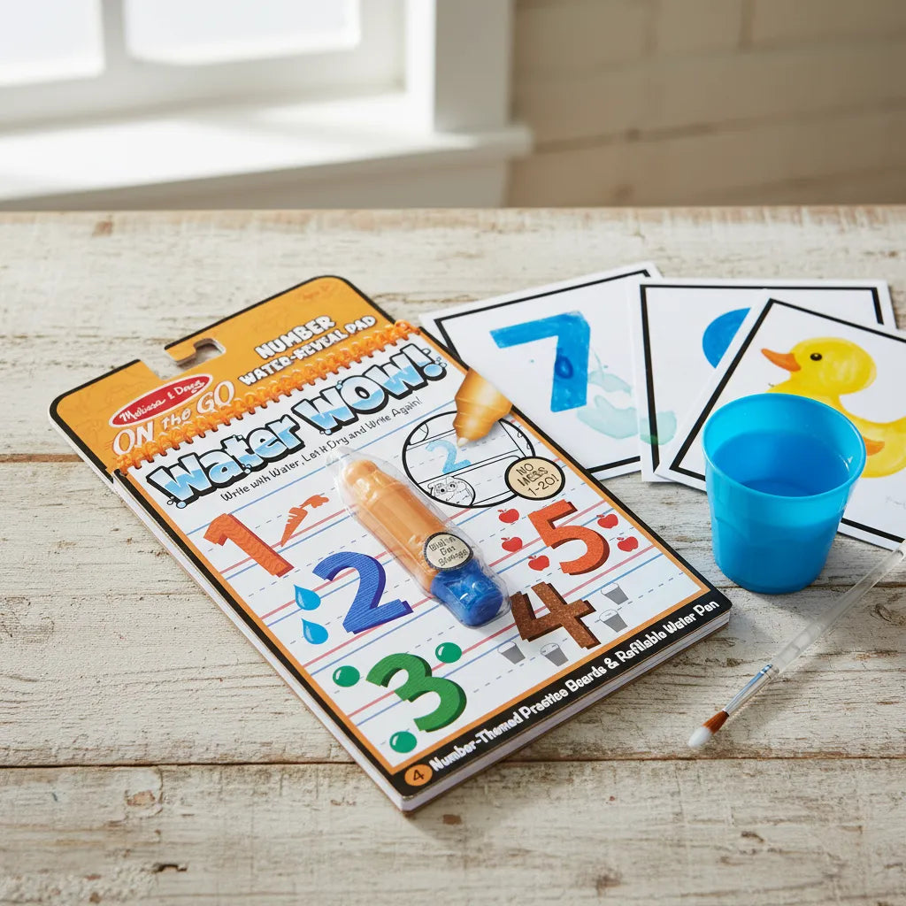 Libro De Actividades Pinta Con Agua Los Números