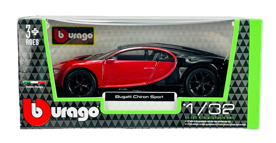 Carro Coleccionable A Escala 1:32 Bugatti Chiron Sport Rojo