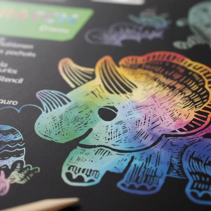 Juego Arte Mágico Raspa Dinosaurios Niños