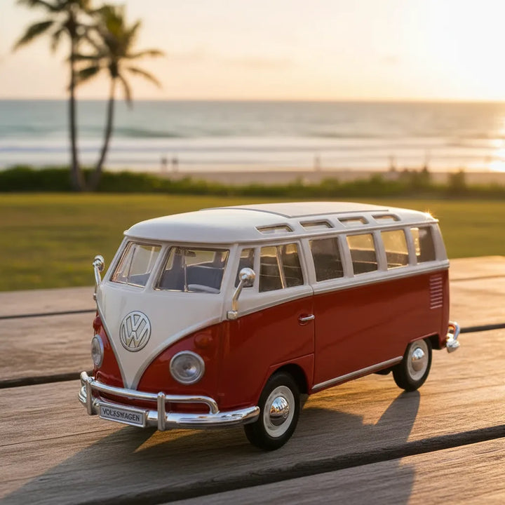 Carro Coleccionable A Escala 1/36 Volkswagen Van Samba Rojo