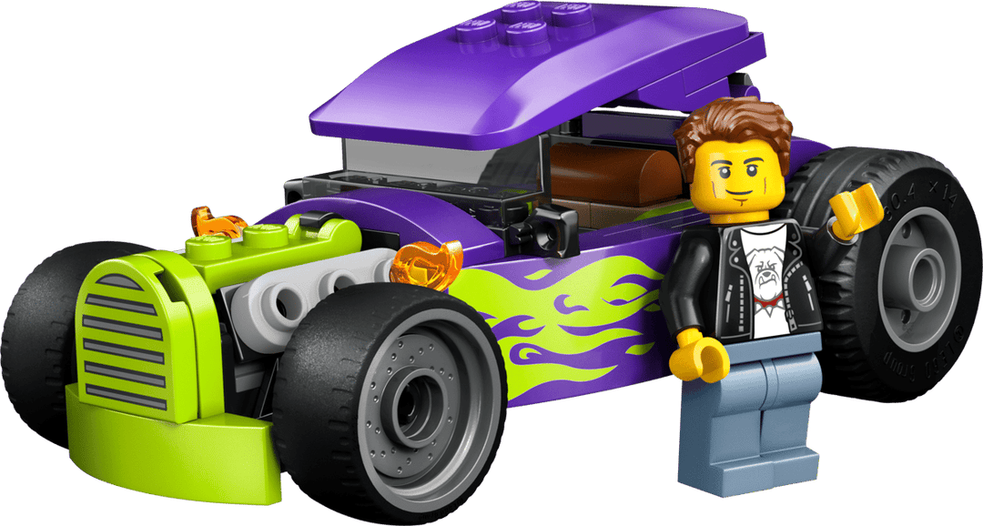 Juego De Construcción City Hot Rod 81 Piezas Para Niños