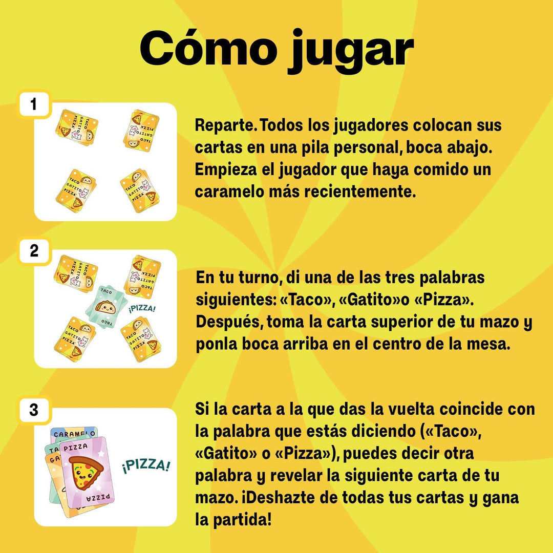 Juego De Mesa Taco Gatito Pizza Adulto Niños