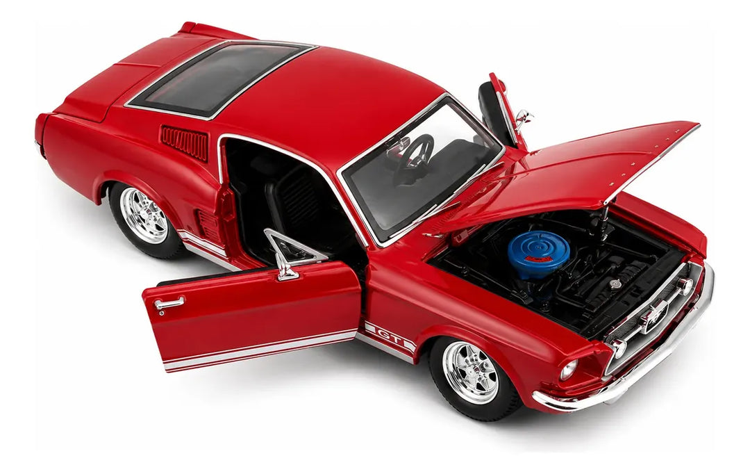 Carro Coleccionable Escala 1:24 Se 1967 Ford Mustang Gt Rojo