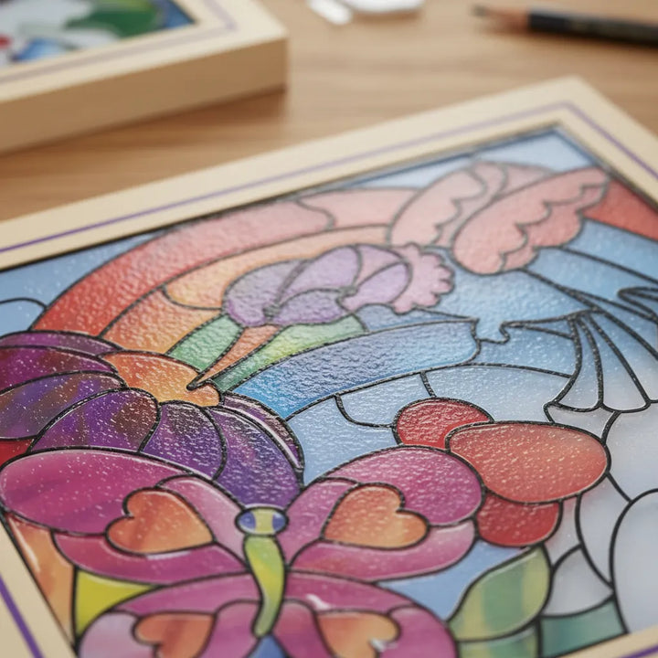 Kit De Arte De Vidrieras Con Pegatinas Para Niñas
