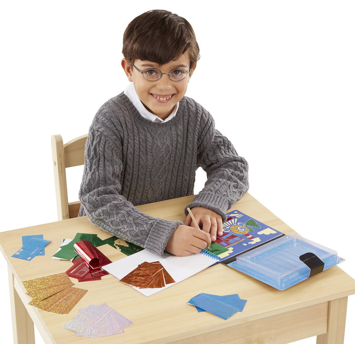 Libro De Actividades Script Vehículos Papel Aluminio Niños