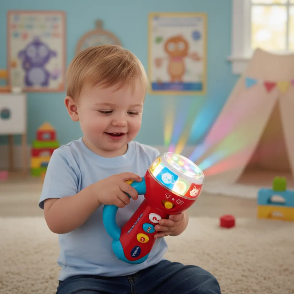 Juguete Linterna De Colores Gira Y Aprende Para Niños