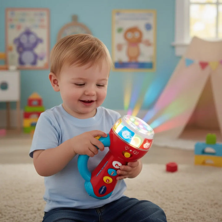 Juguete Linterna De Colores Gira Y Aprende Para Niños
