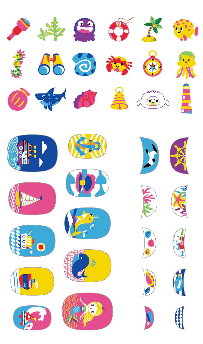 Juego Stickers De Uñas Animales Para Niños