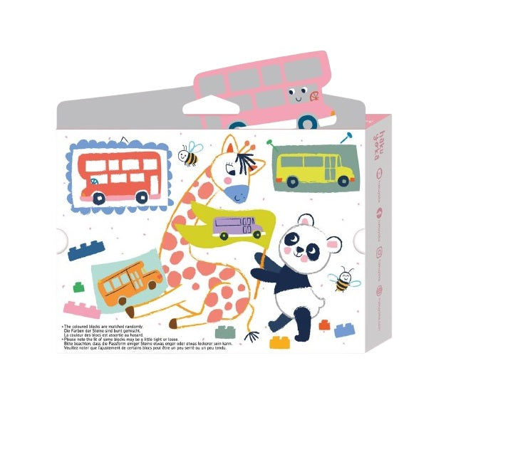 Crayones En Bloques Bus Escolar Para Niños