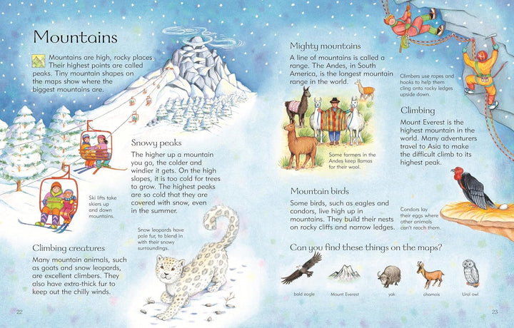 Libro Didáctico Atlas Ilustrado Usbone Para Niños