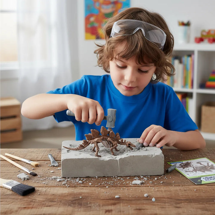 Juego De Ciencia Kit Excavación Stegosaurus Realidad Niños