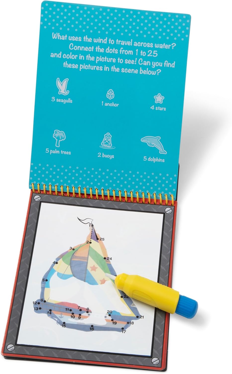 Libro Pintar Con Agua Conecta Los Puntos vehículos