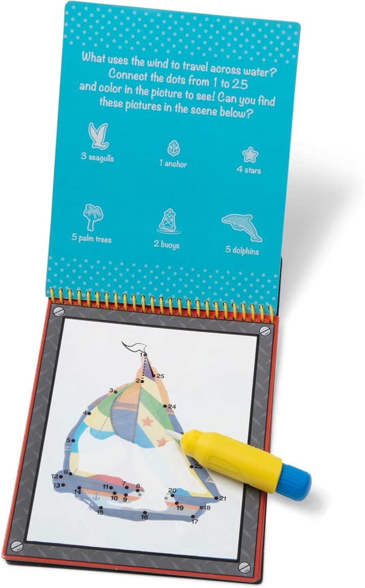 Libro Pintar Con Agua Conecta Los Puntos vehículos