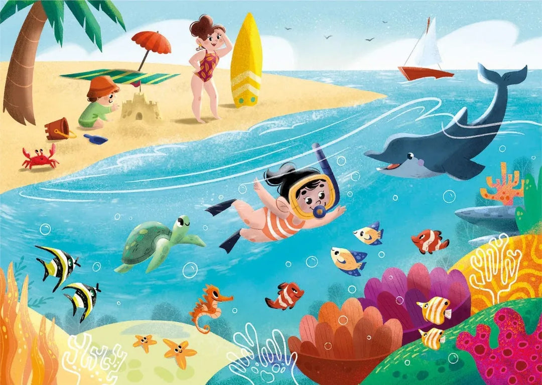 Rompecabezas Para Niños 4 En 1 Explorando El Oceano