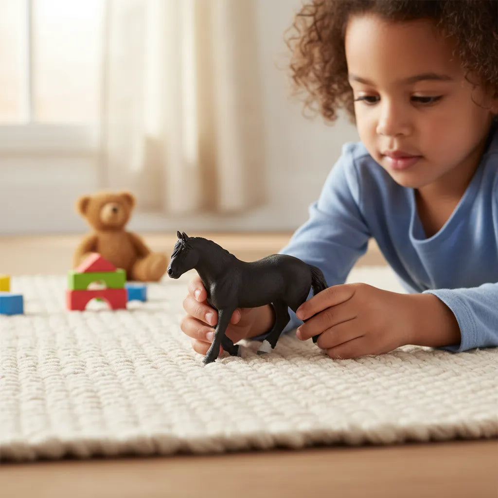 Figura Animales Caballo Noriker Pintado A Mano