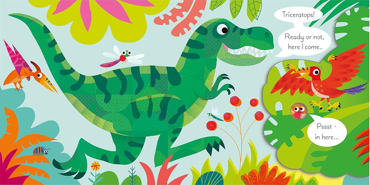 Libro Didáctico Escondite Con Los Dinosaurios Para Niños