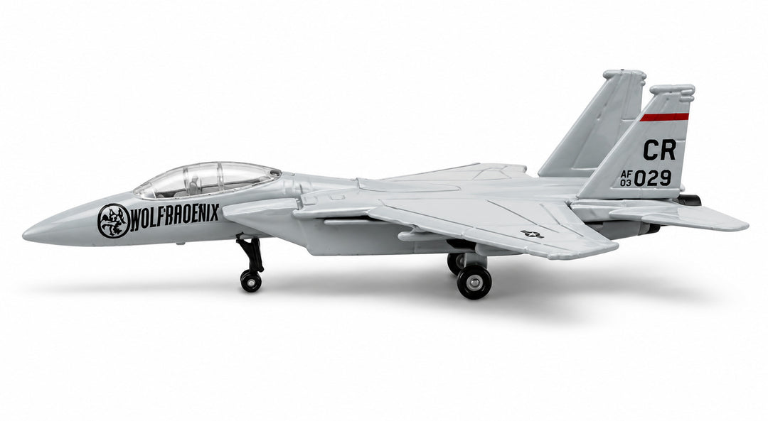 Avión Coleccionable A Escala F-15 Eagle Gris Para Niños