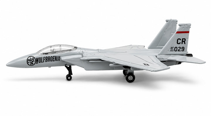 Avión Coleccionable A Escala F-15 Eagle Gris Para Niños