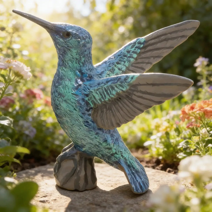 Figura Coleccionable Colibrí Pintados A Mano Papo Para Niños