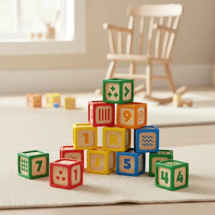 Bloques Didácticos Numeros y Colores Para Niños