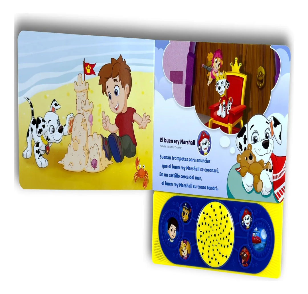 Libro Proyector Paw Patrol Canciones Para Dormir Para Niños
