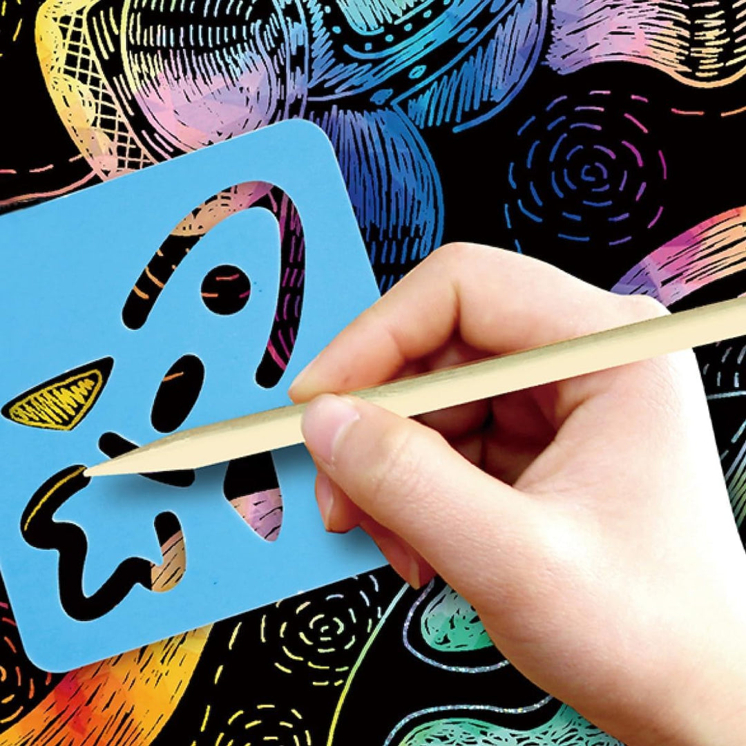 Juego De Arte Rasca Y Pinta Espacio Niños