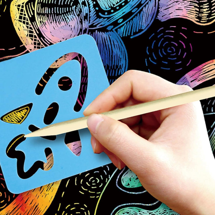Juego De Arte Rasca Y Pinta Espacio Niños