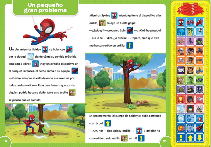 Libro Didáctico Spidey Y Su Superequipo Con Sonidos Niños
