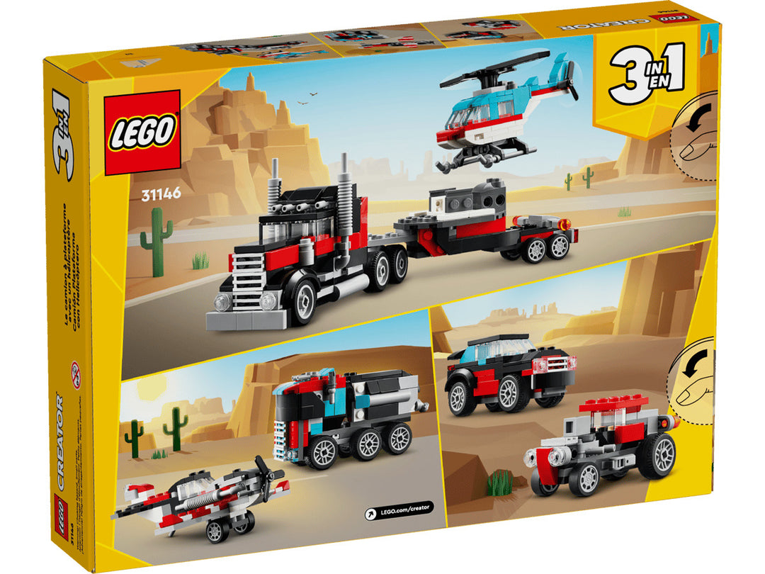 Juego Lego Creator 3 En 1 Camión Plataforma 270 Piezas