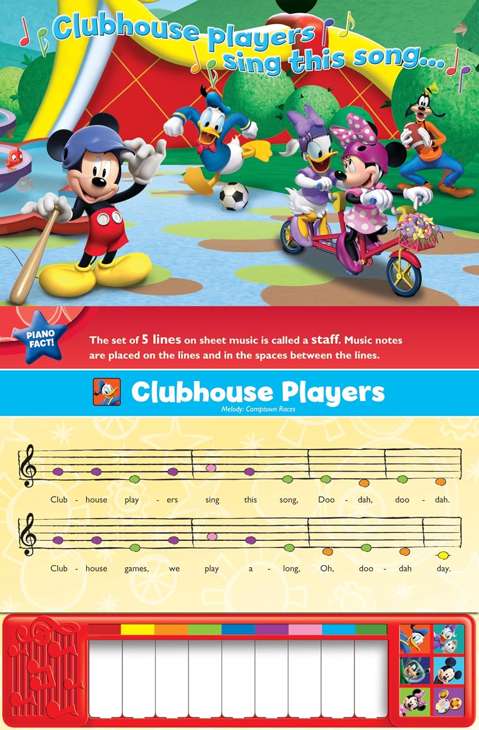 Libro Musical Disney Mickey puedo Tocar Niños