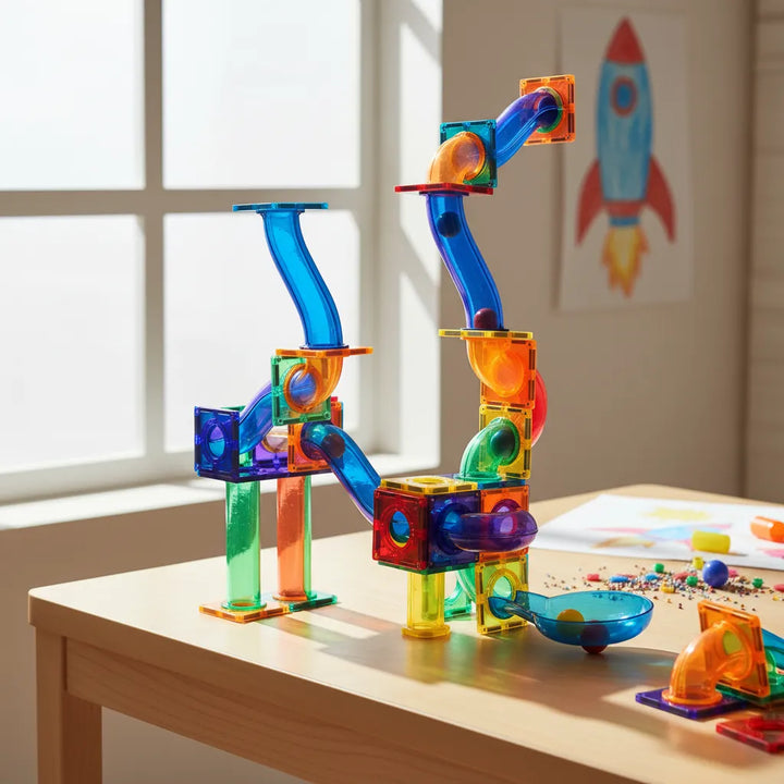 Juego Laberintos Magnéticos 91 Piezas Para Niños