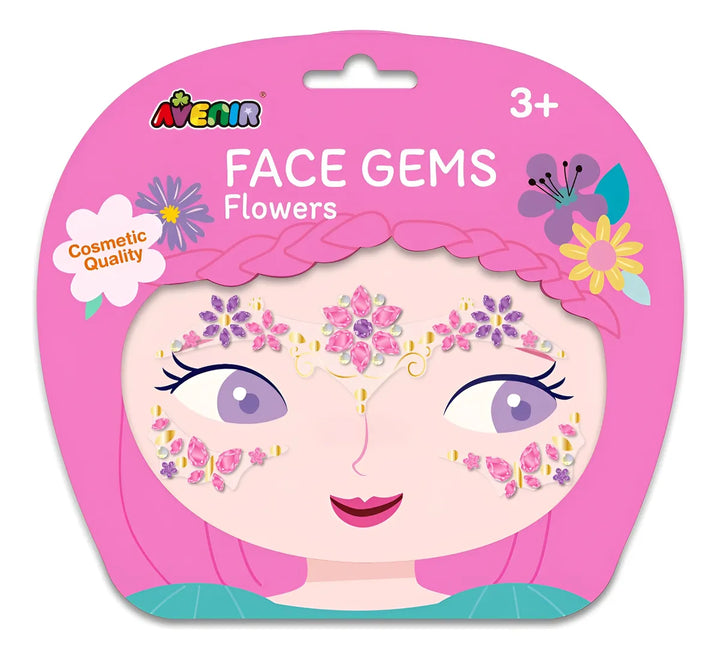 Set De Arte y Manualidades Gemas Para El Rostro Flores